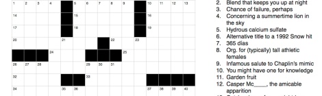 A free geology-themed crossword puzzle