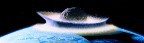 Asteroid impact destroys dinosaurs and most marine life